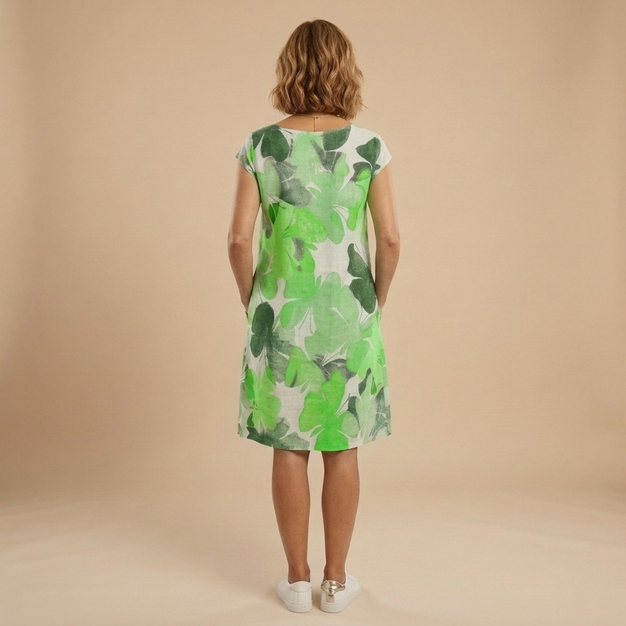 Túnica floral mujer manga corta con bolsillos – estilo casual cómodo verano
