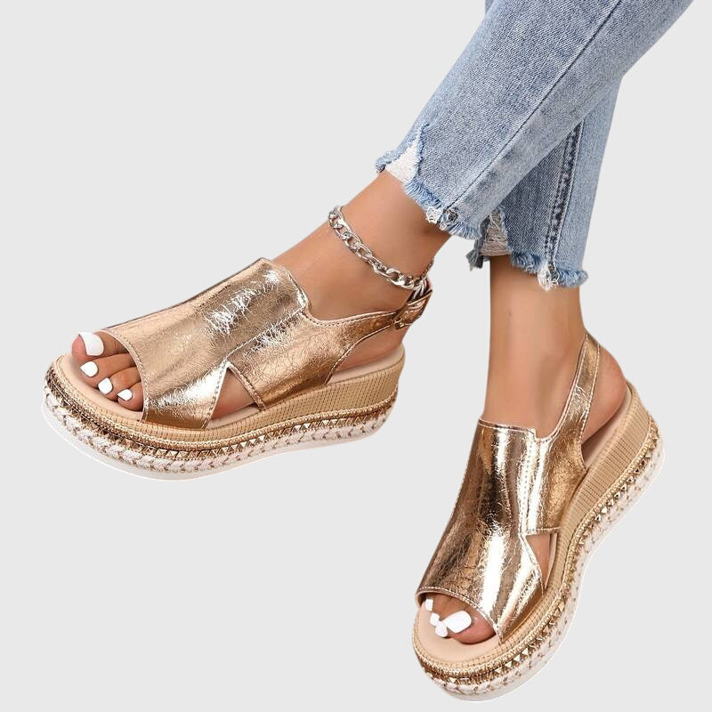 Martina™ | Sandalias Doradas Confort de Verano