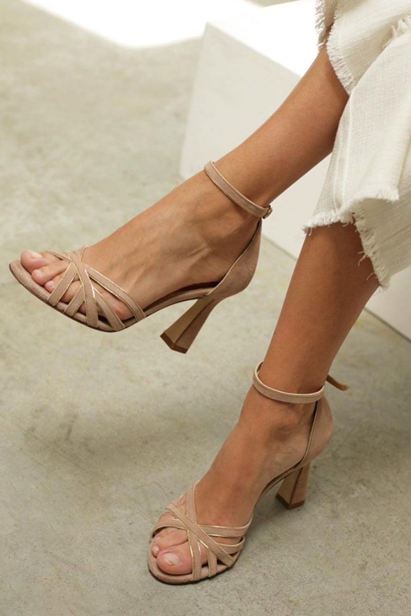 Blanca™ - Sandalias patchwork con puntera redonda y talón estrecho