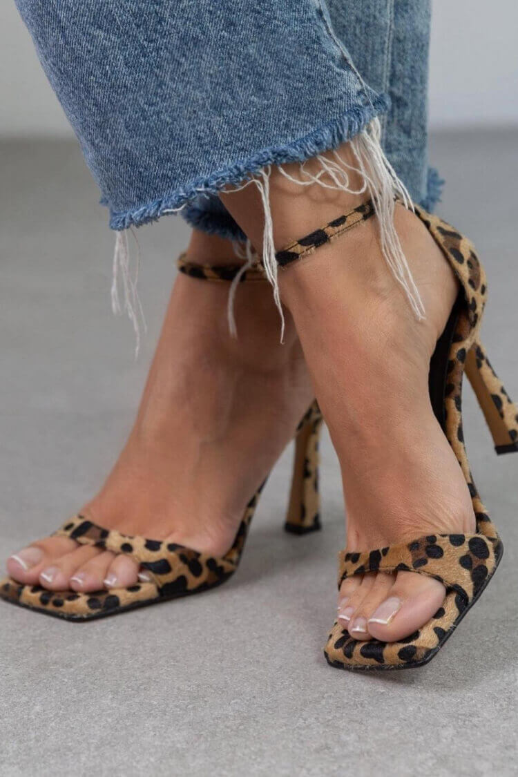 Blanca™ - Sandalias de tacón alto con estampado leopardo elegante