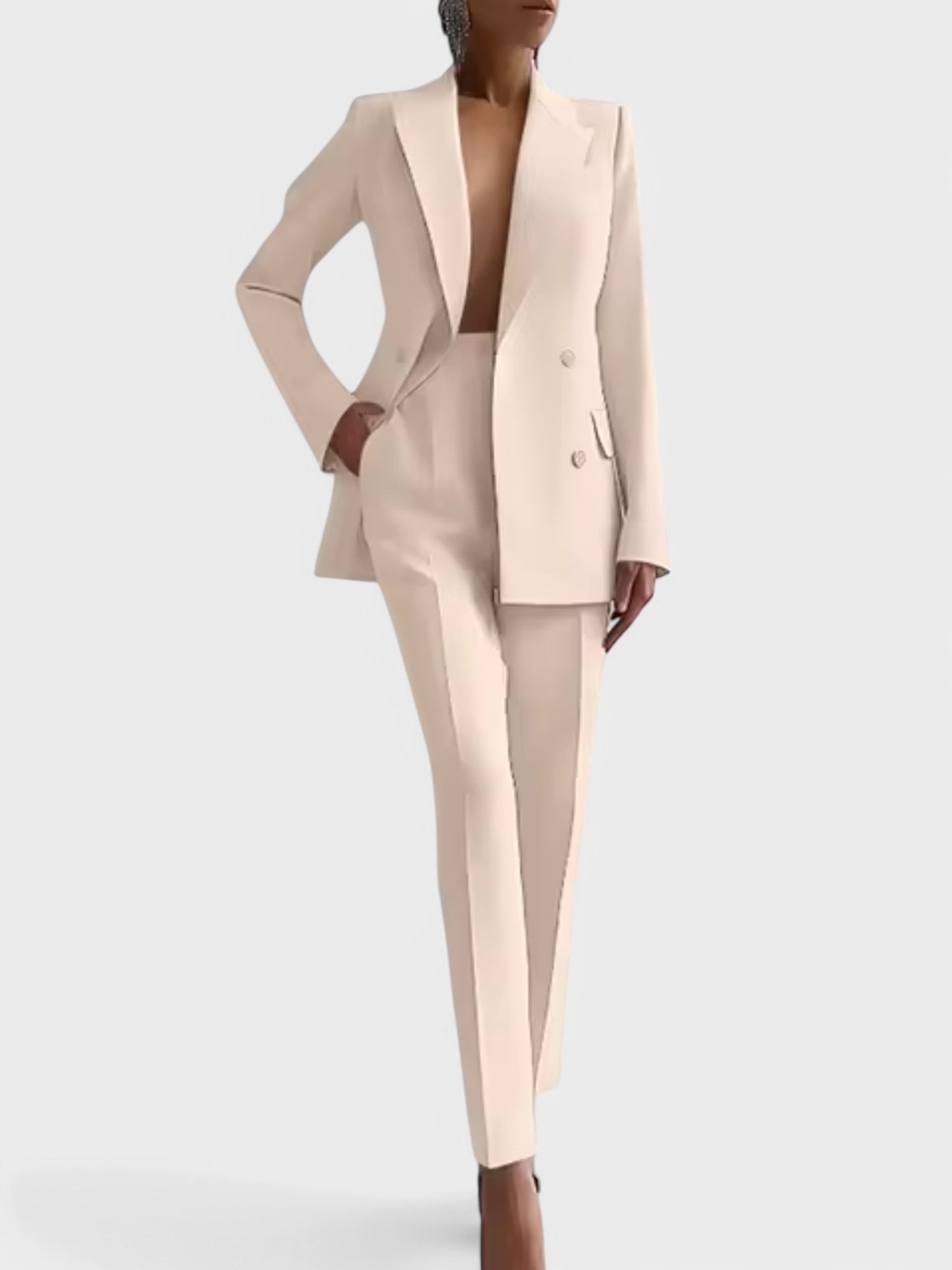 Olivia - Conjunto de blazer y pantalón