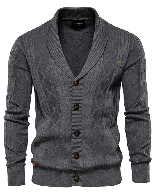Cárdigan de lujo para hombre con botones
