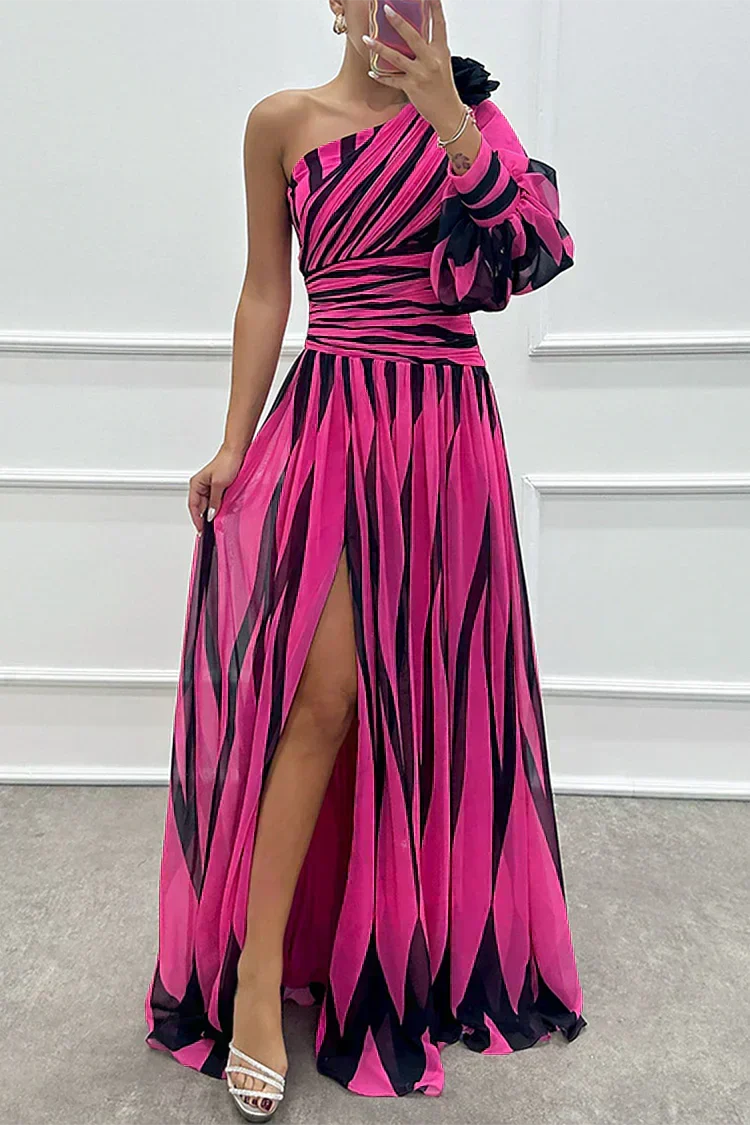 Vestido Shiloh™ | Rayas elegantes con diseño asimétrico