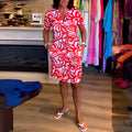 Vestido Corto Estampado Mujer – Corte Fluido con Mangas Cortas