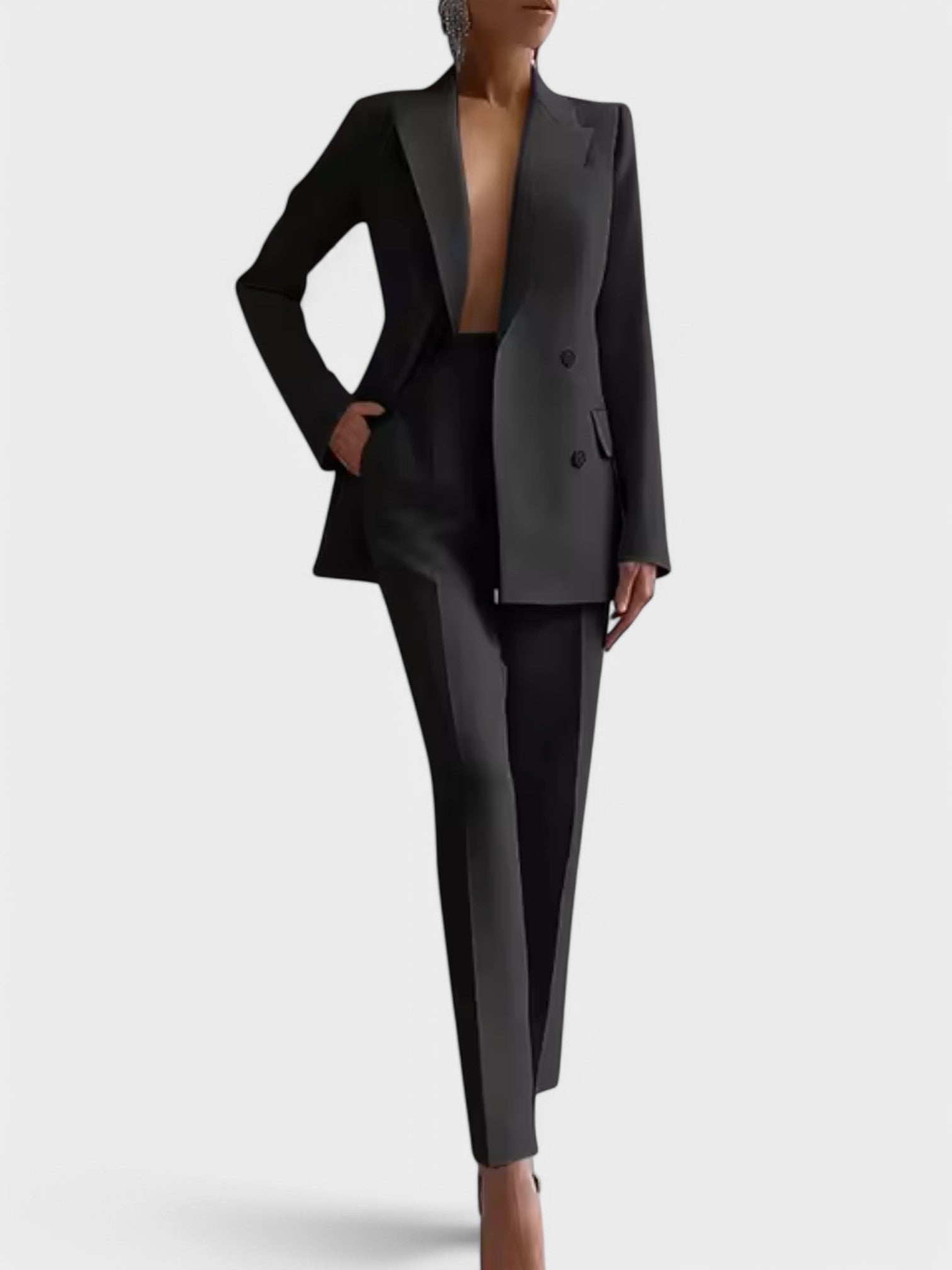 Olivia - Conjunto de blazer y pantalón