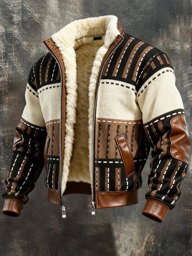 Chaqueta retro con forro polar