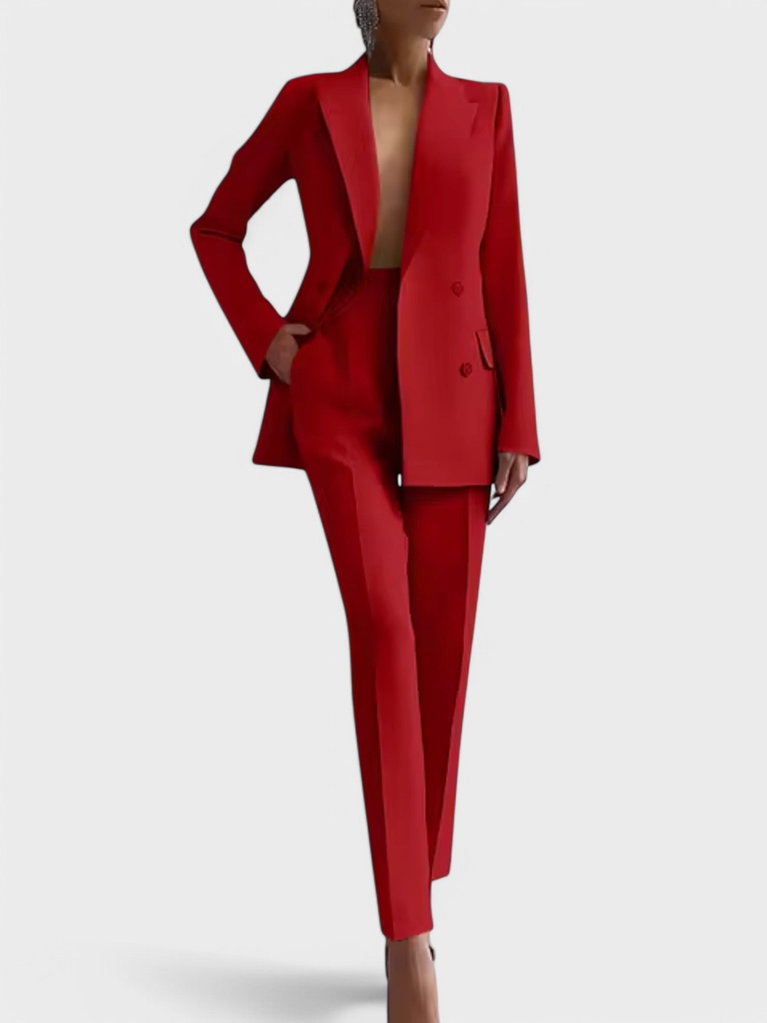 Olivia - Conjunto de blazer y pantalón