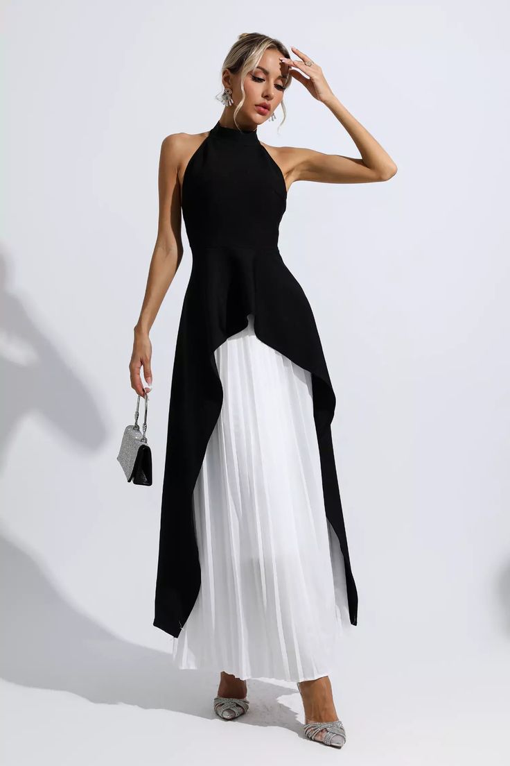 Vestido Candela™ | Elegancia minimalista en blanco y negro