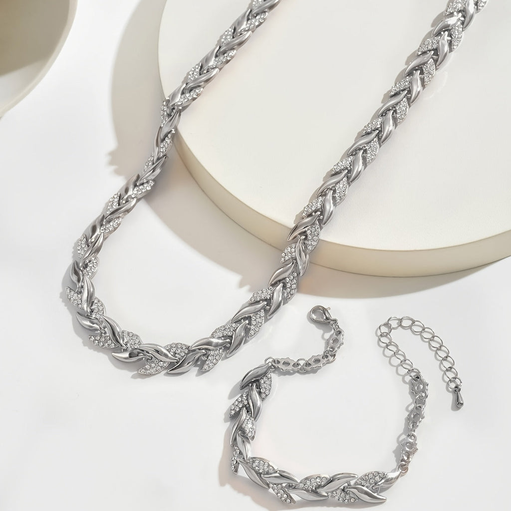 Blanca™ - Collar trenzado brillante con elegancia sofisticada