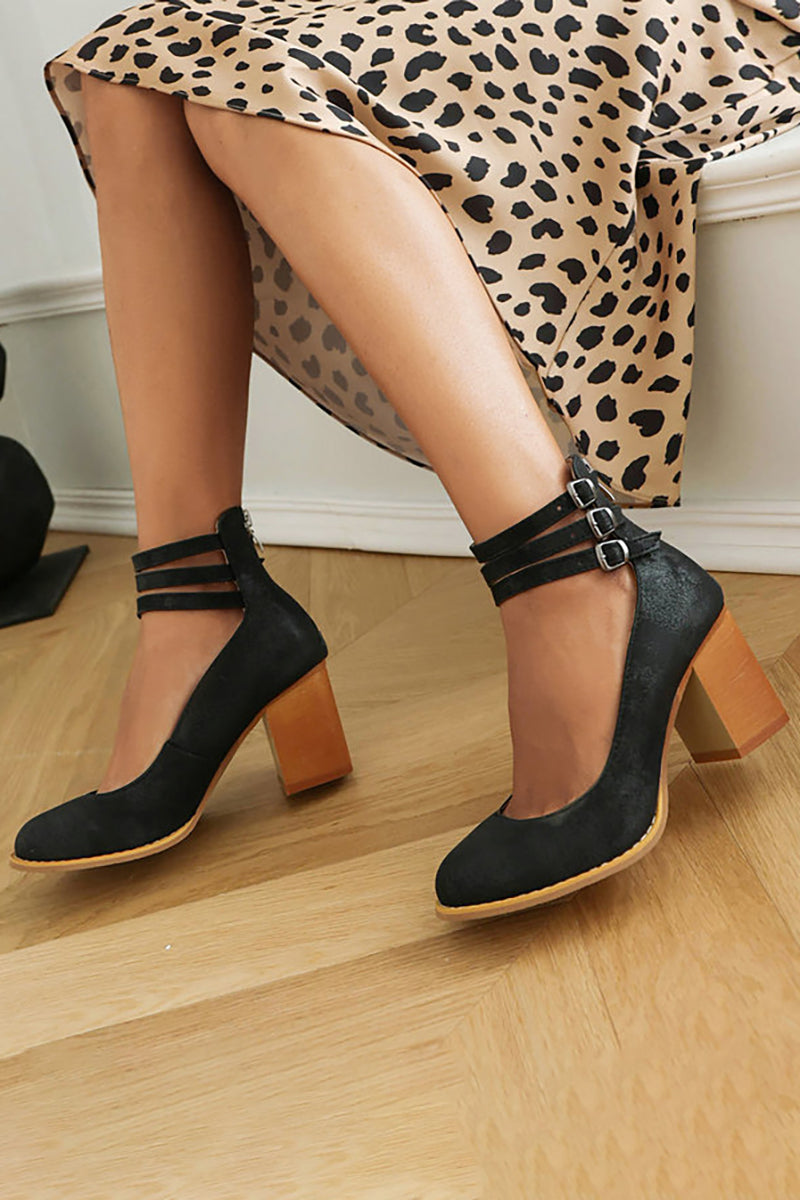 Blanca™ - Sandalias lisas con tira al tobillo y suela gruesa