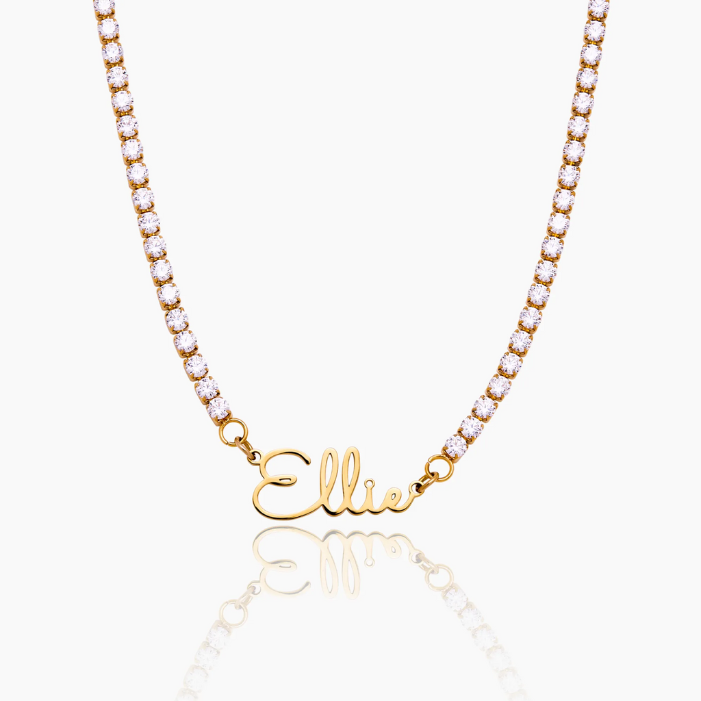 Collar de tenis con firma personalizada