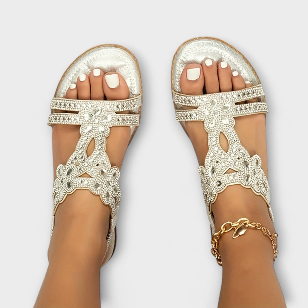 Blanca™ – Sandália Boho Crystal