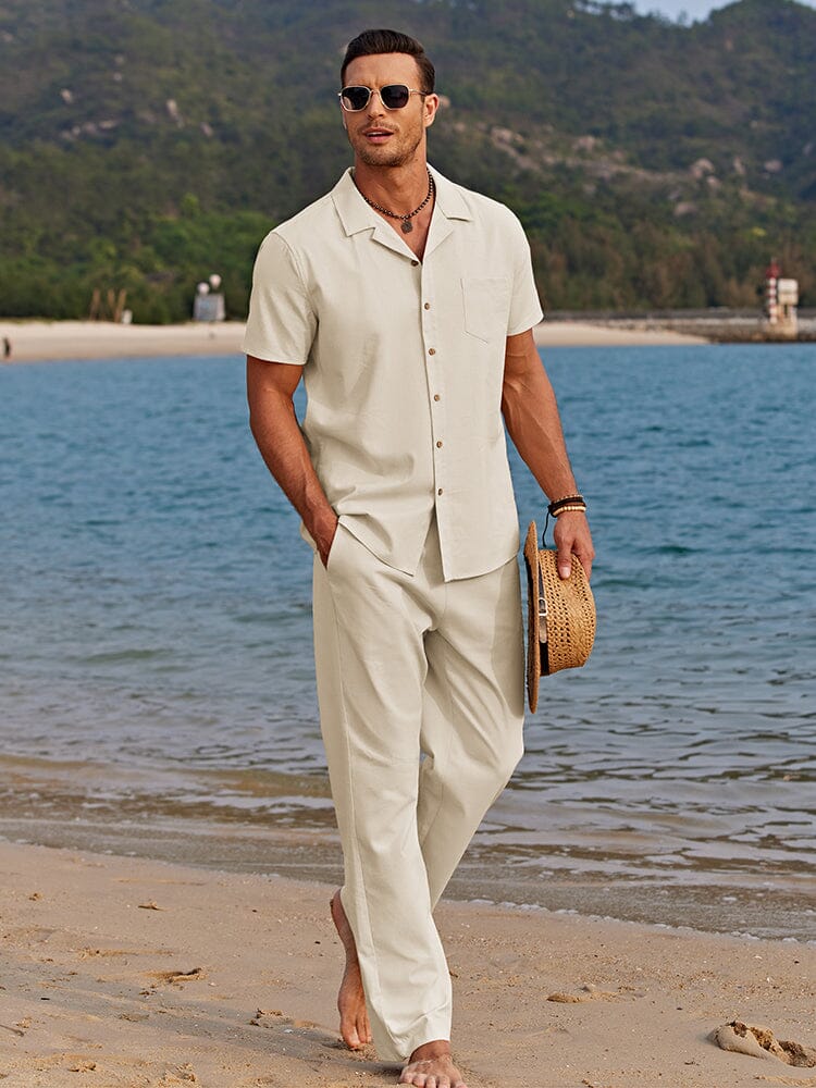 Elegante conjunto de verano de lino