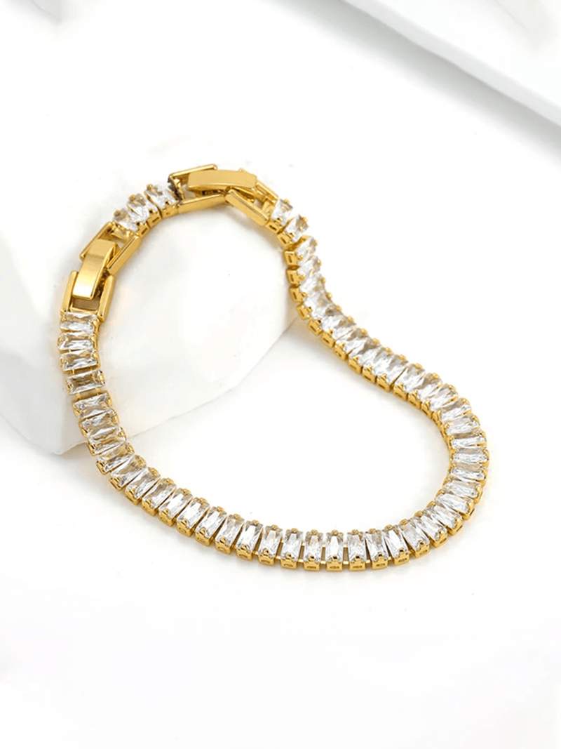 Blanca™ - Pulsera Rivière baguette brillante con elegancia sofisticada