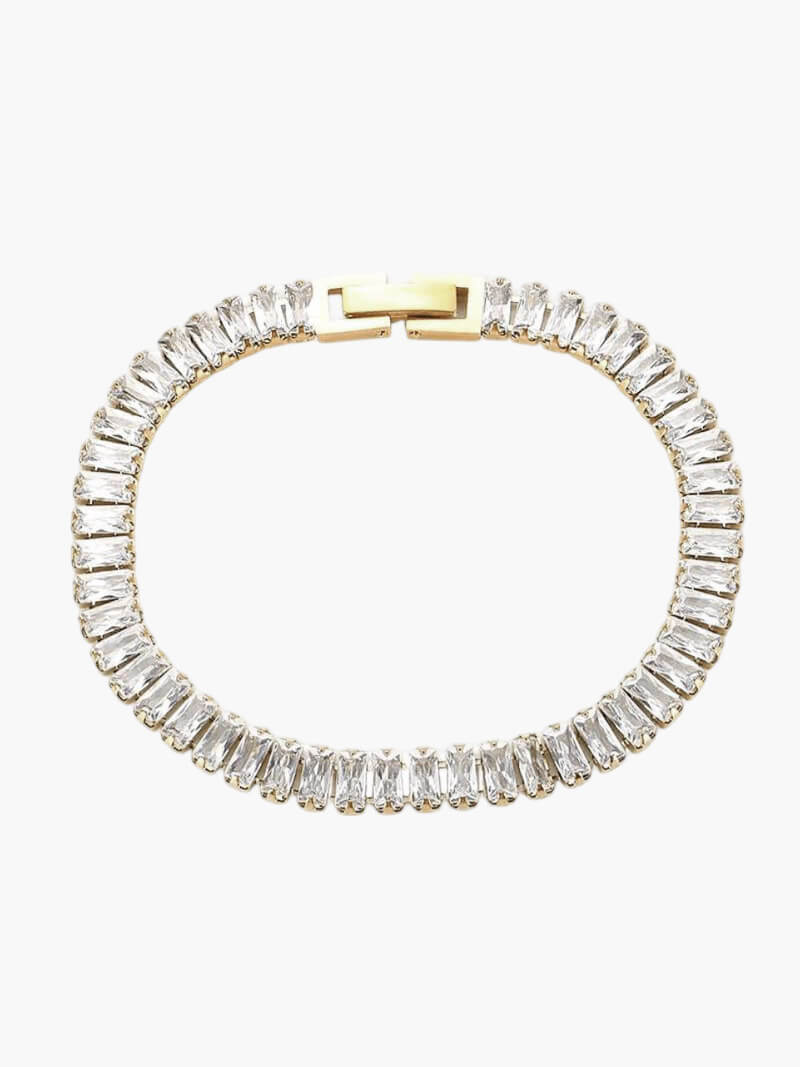 Blanca™ - Pulsera Rivière baguette brillante con elegancia sofisticada