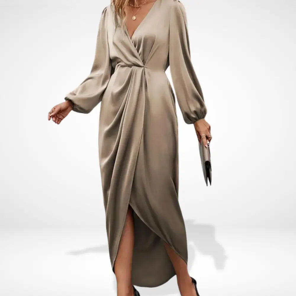 Vestido Martina™ | Vestido de noche midi con drapeado central