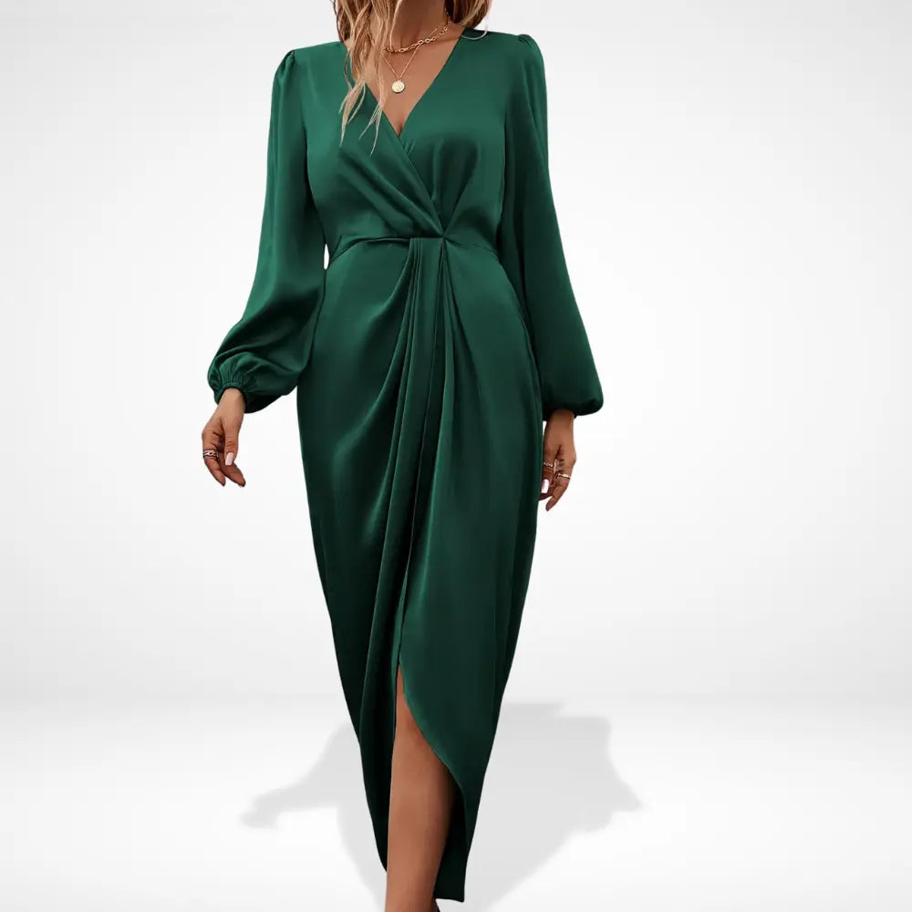 Vestido Martina™ | Vestido de noche midi con drapeado central