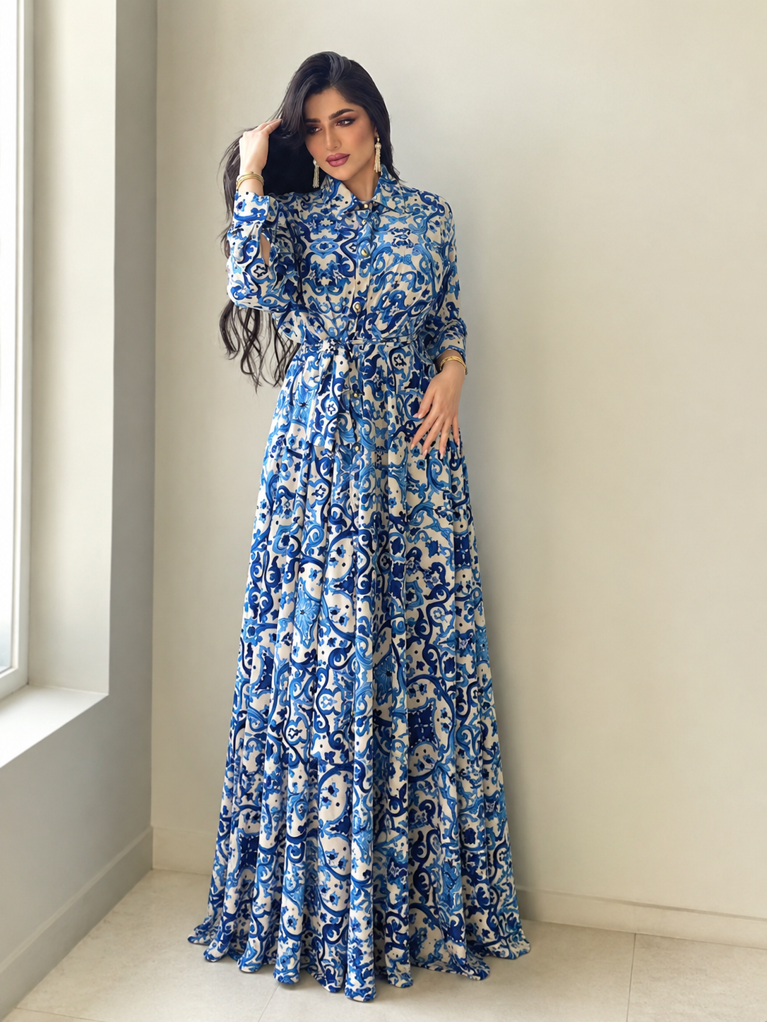 Vestido Amira™ | Elegancia floral mediterránea