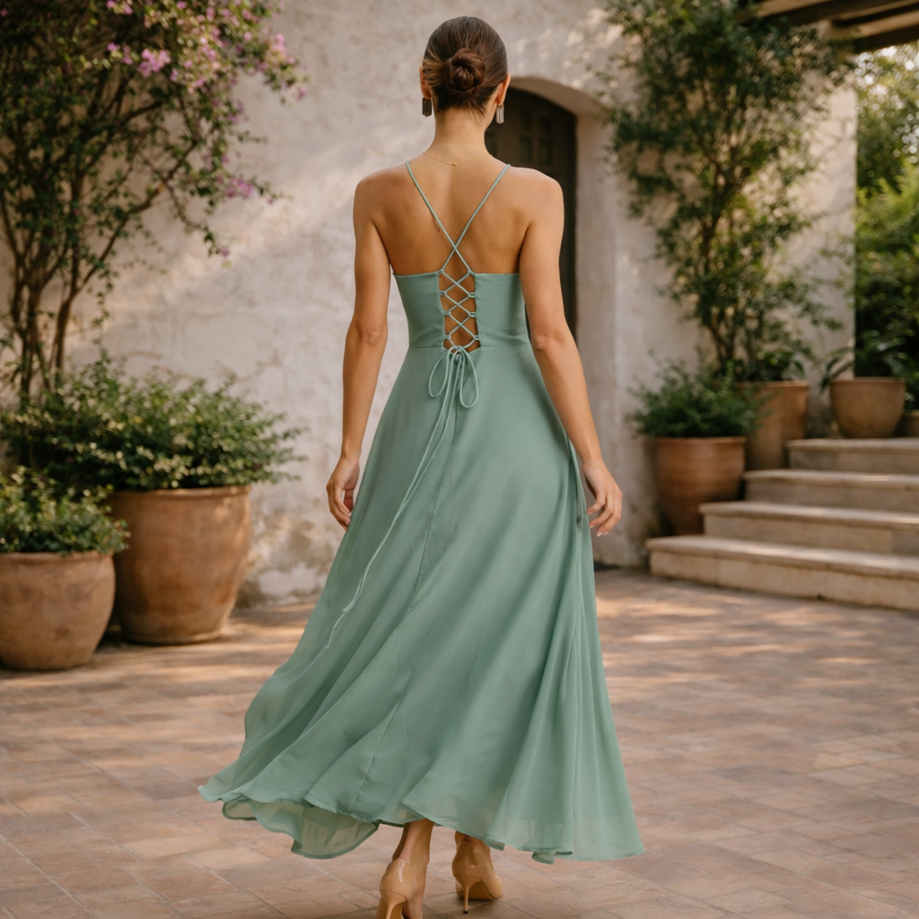 Vestido Celeste™  | Elegancia fluida para noches inolvidables