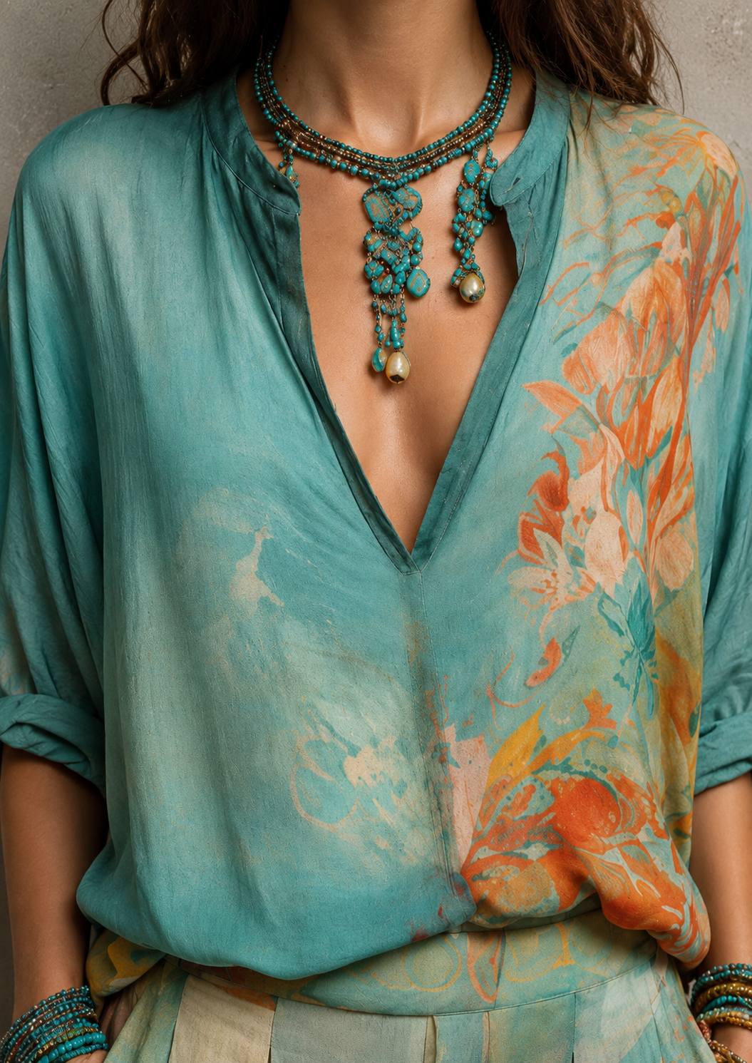 Conjunto Alana™ | Blusa fluida y pantalón palazzo floral