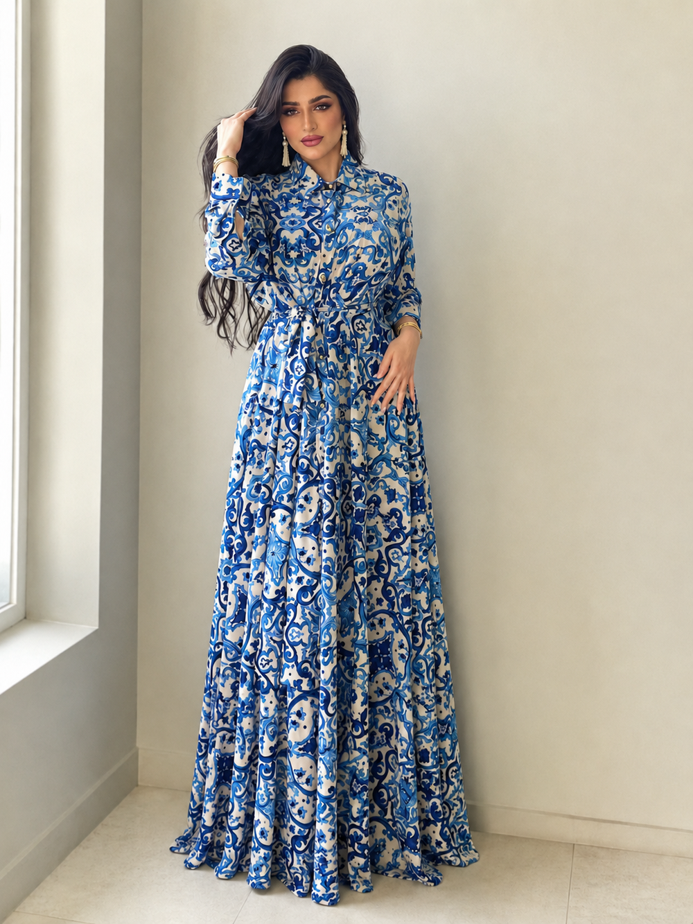 Vestido Amira™ | Elegancia floral mediterránea