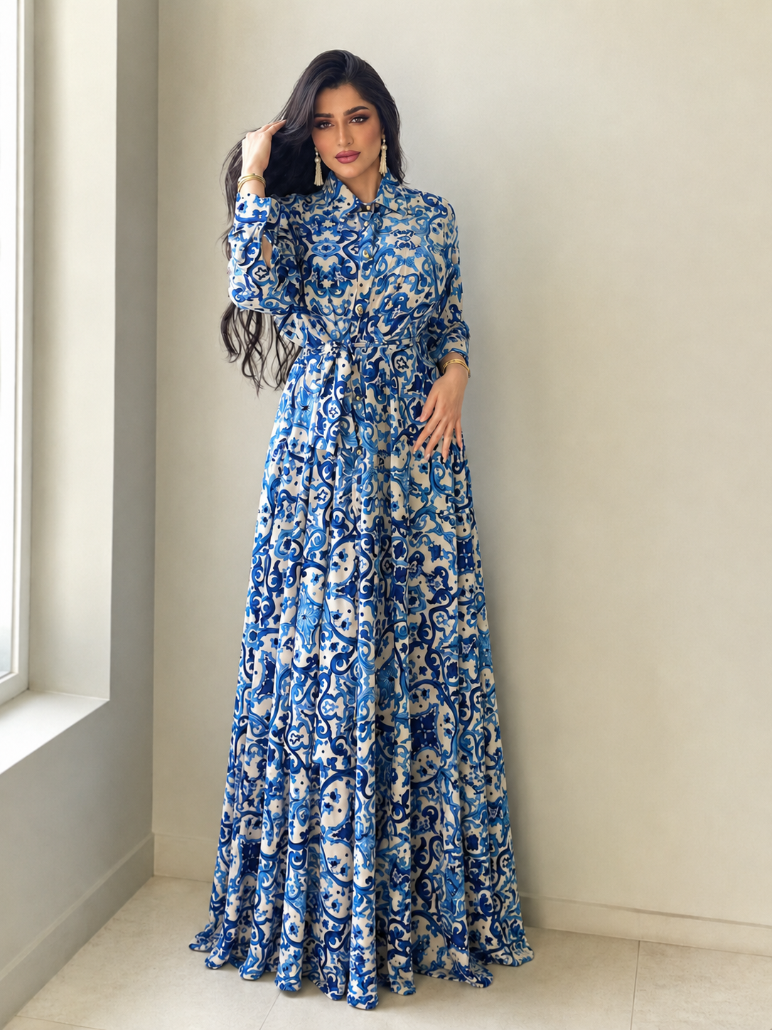 Vestido Amira™ | Elegancia floral mediterránea