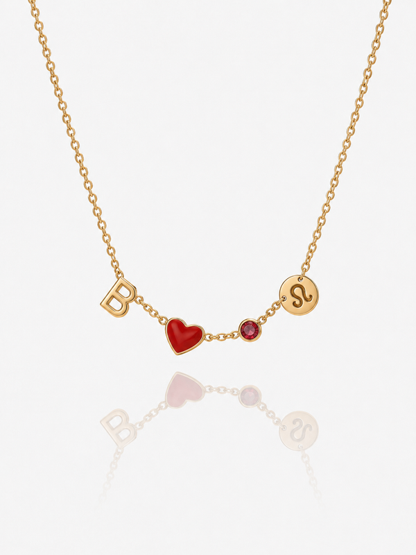 Blanca™ | Collar con Inicial en Forma de Corazón
