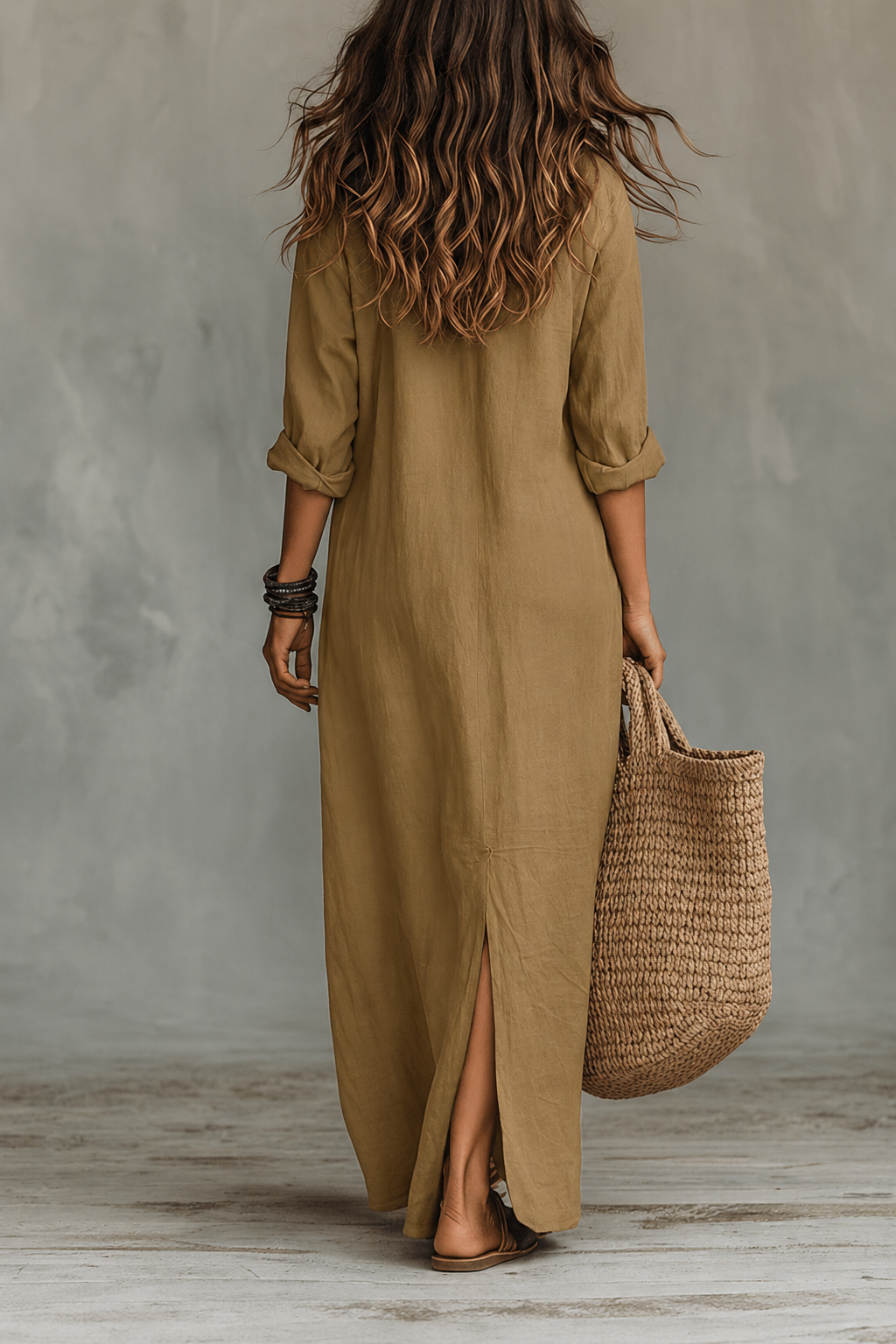 Vestido Selena™ | Maxi holgado con escote abotonado