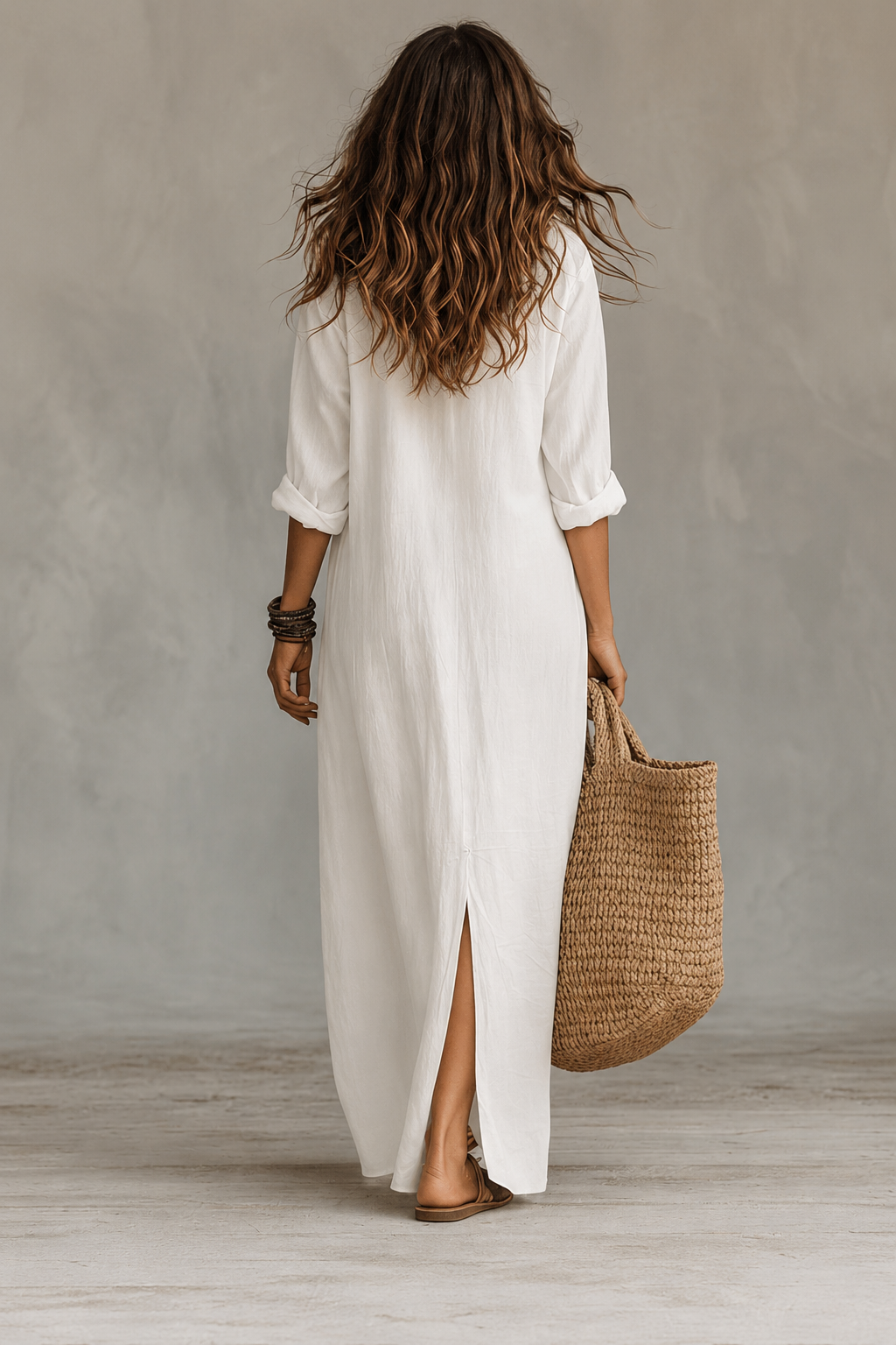 Vestido Selena™ | Maxi holgado con escote abotonado