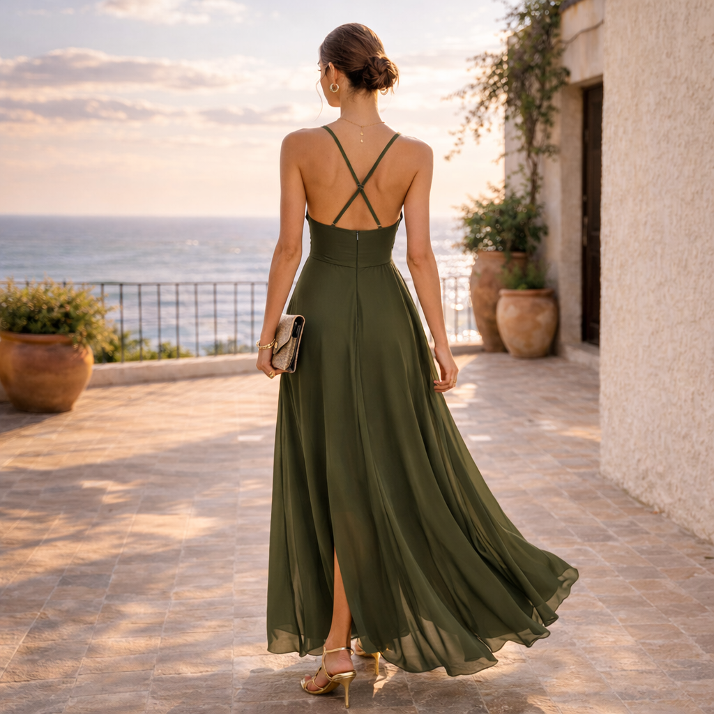 Vestido Esmeralda™ | Movimiento sofisticado en verde profundo