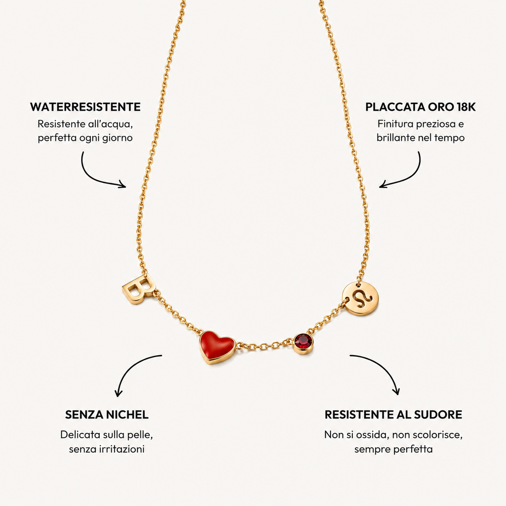 Blanca™ | Collar con Inicial en Forma de Corazón