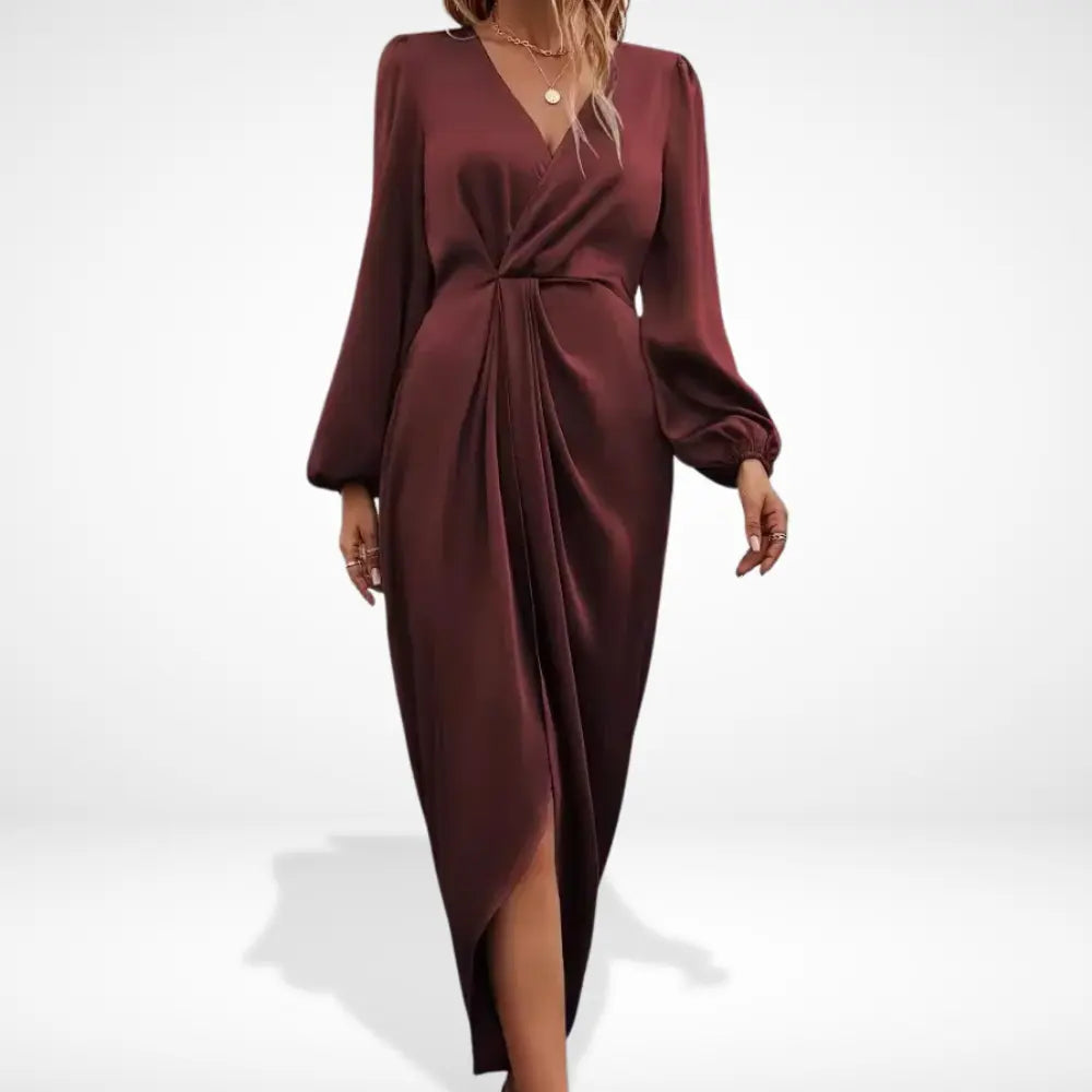 Vestido Martina™ | Vestido de noche midi con drapeado central