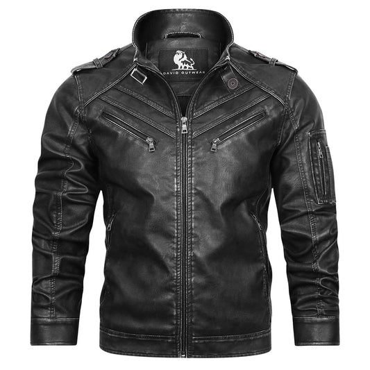 Chaqueta de cuero informal