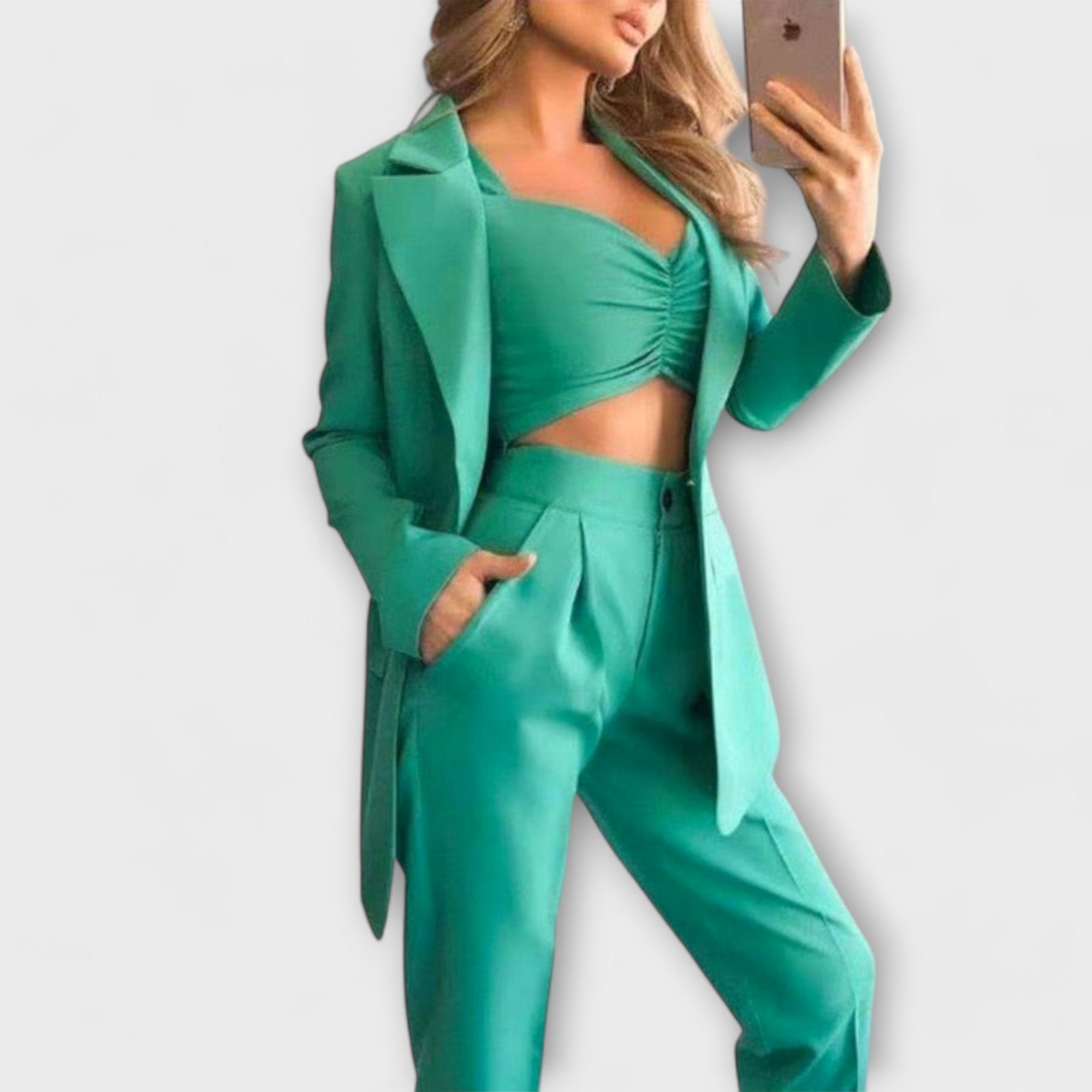 Selina - Conjunto de Blazer de 3 Prendas