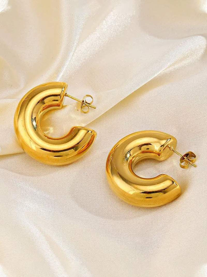 Blanca™ - Aros gruesos elegantes con diseño moderno y sofisticado