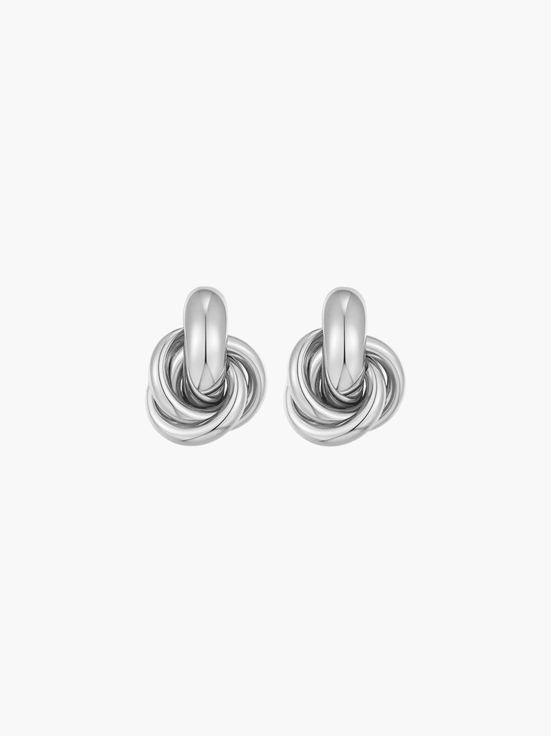 Blanca™ - Pendientes de nudo elegantes con diseño sofisticado