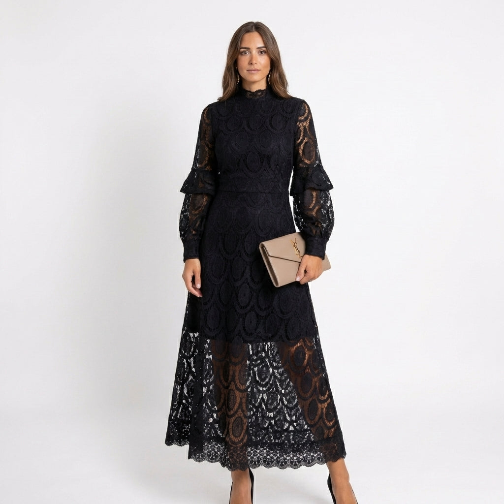 Vestido Via™ | Clase con encaje elegante