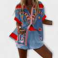 Sofía - Conjunto con estampado de cabras