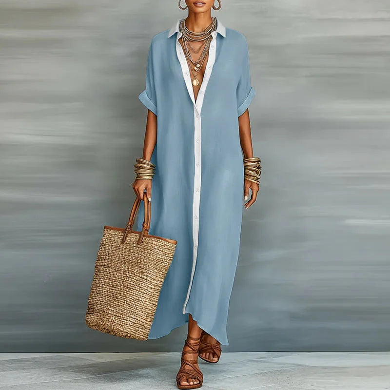 Vestido Anastasia™ | Camisero largo con botones