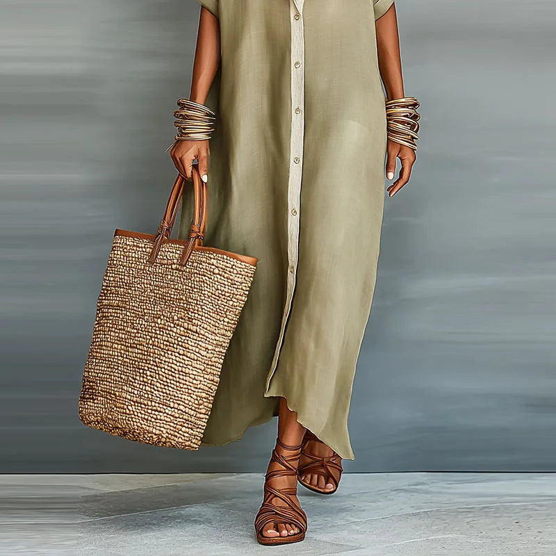 Vestido Anastasia™ | Camisero largo con botones