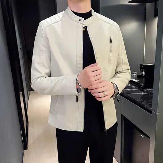 Chaqueta de cuero elegante