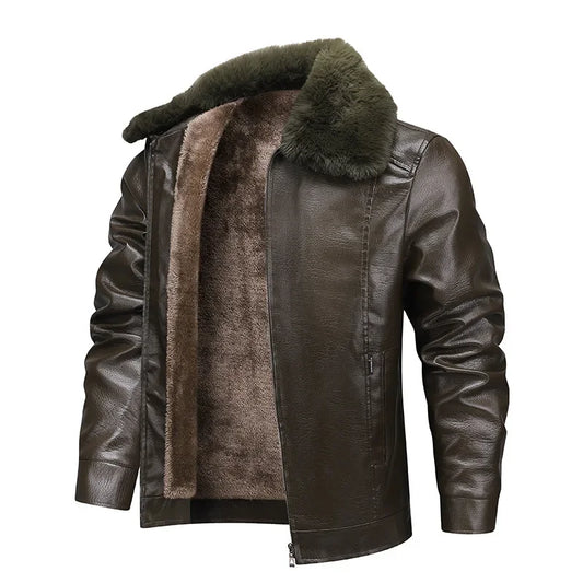 Chaqueta de piel de borrego gruesa