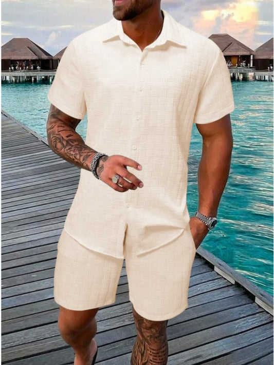 Conjunto elegante de verano para hombre