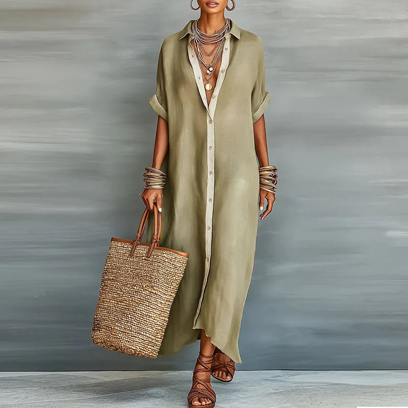 Vestido Anastasia™ | Camisero largo con botones