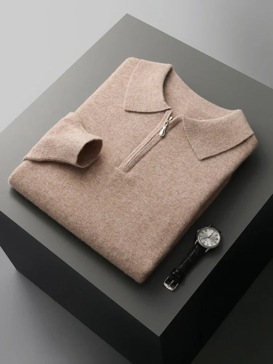 Enzo™ - Elegante Jersey Polo de Cachemira
