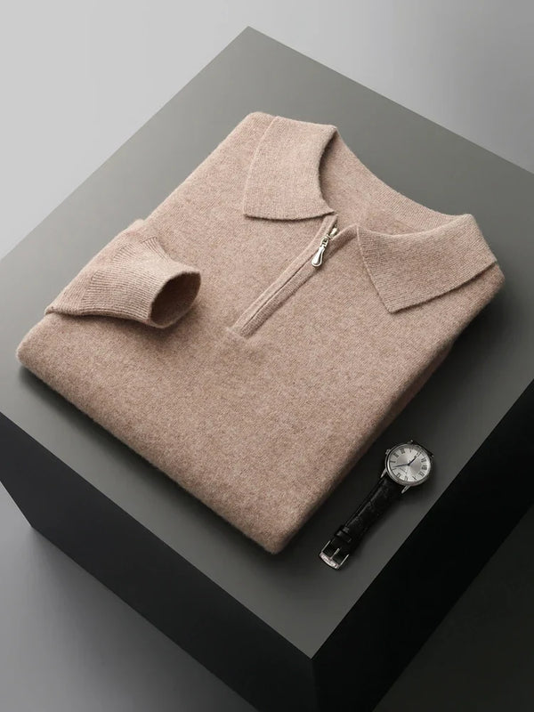 Enzo™ - Elegante Jersey Polo de Cachemira