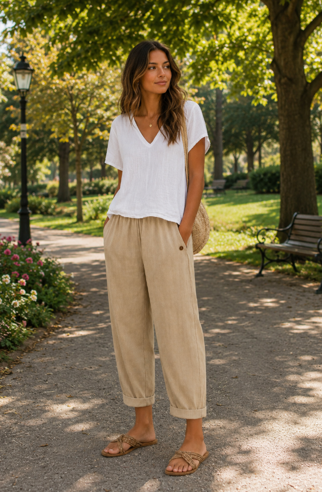 Rosa™ | Pantalones Ligeros de Lino