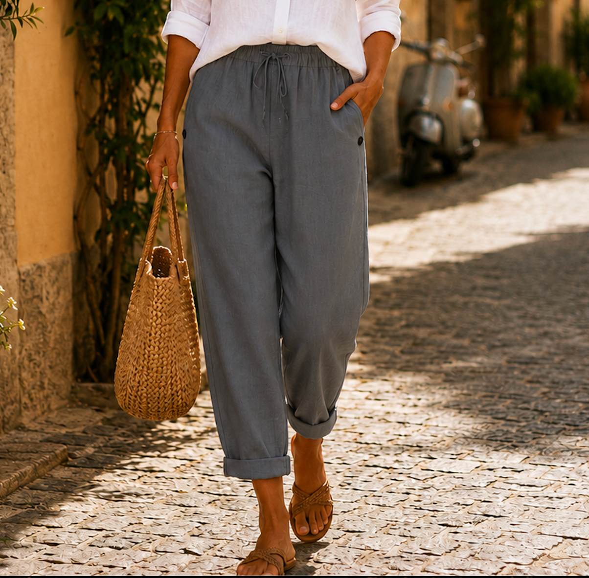 Rosa™ | Pantalones Ligeros de Lino