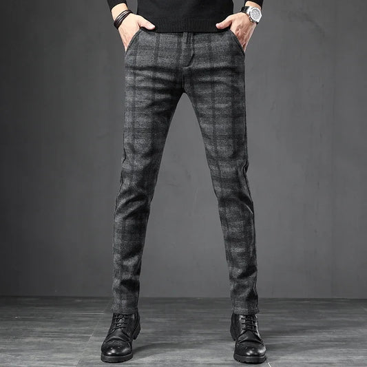 Pantalones informales a cuadros