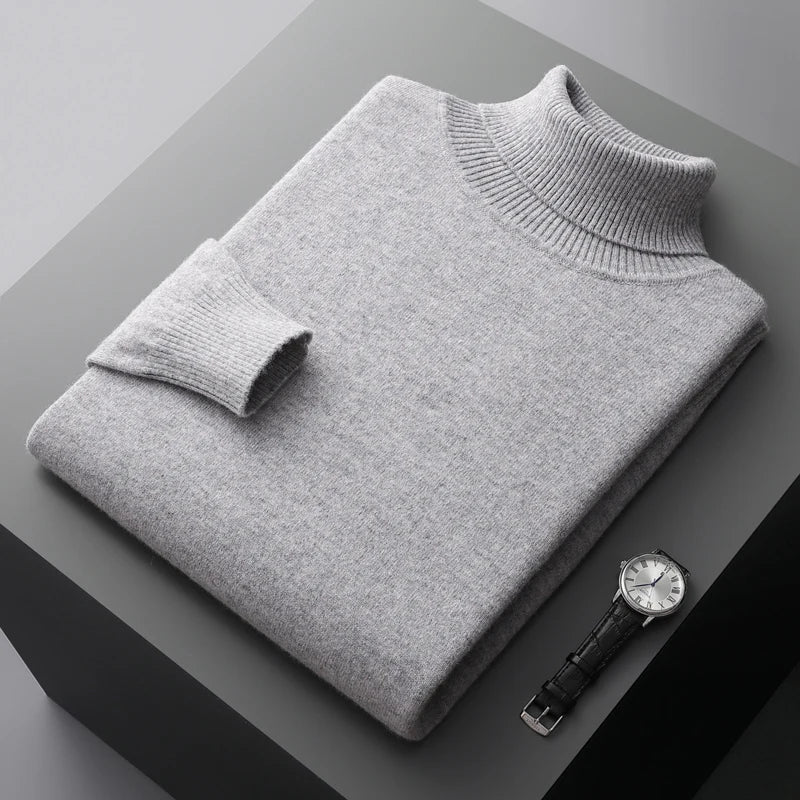 Jersey de cuello alto de lana merina «Monaco»